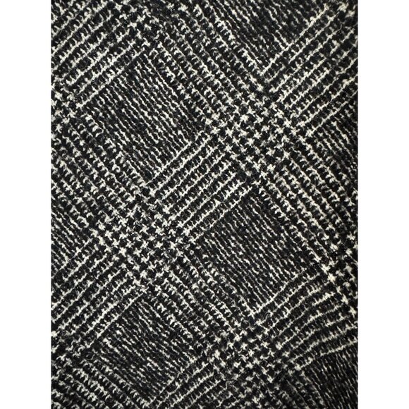 Talbots Black White Shimmer Glen Plaid Jacket Blazer Wool-Blend Pockets Size 20W - Picture 6 of 8